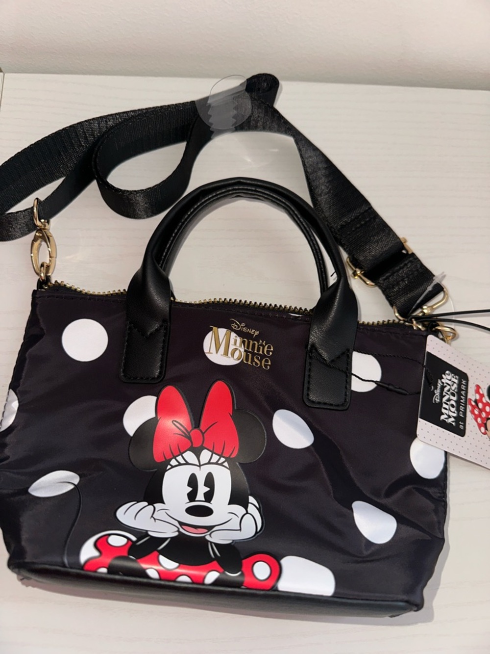 NWT Disney Minnie Mouse mini nylon tote crossbody perfect for a day at the park - Picture 2 of 2